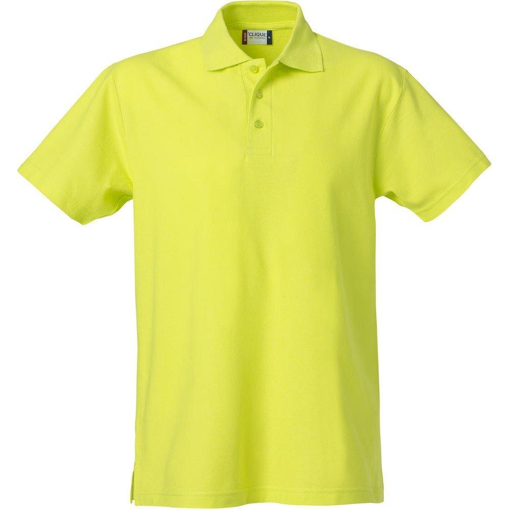 Image of Basic Poloshirt Herren Limettengrün XXL