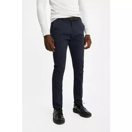 WE Fashion Heren Skinny Fit Effen Chino  