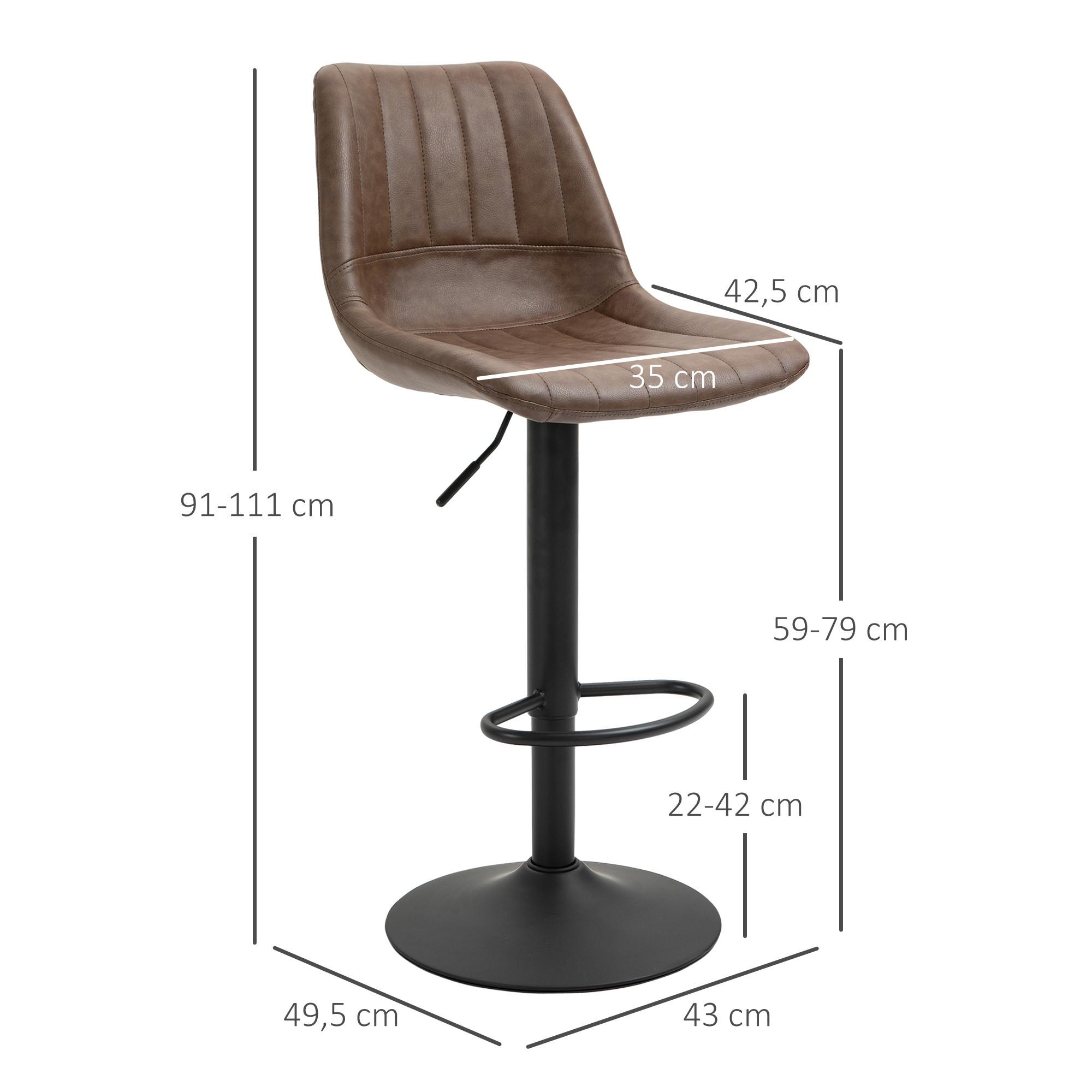 HOMCOM tabouret de bar  