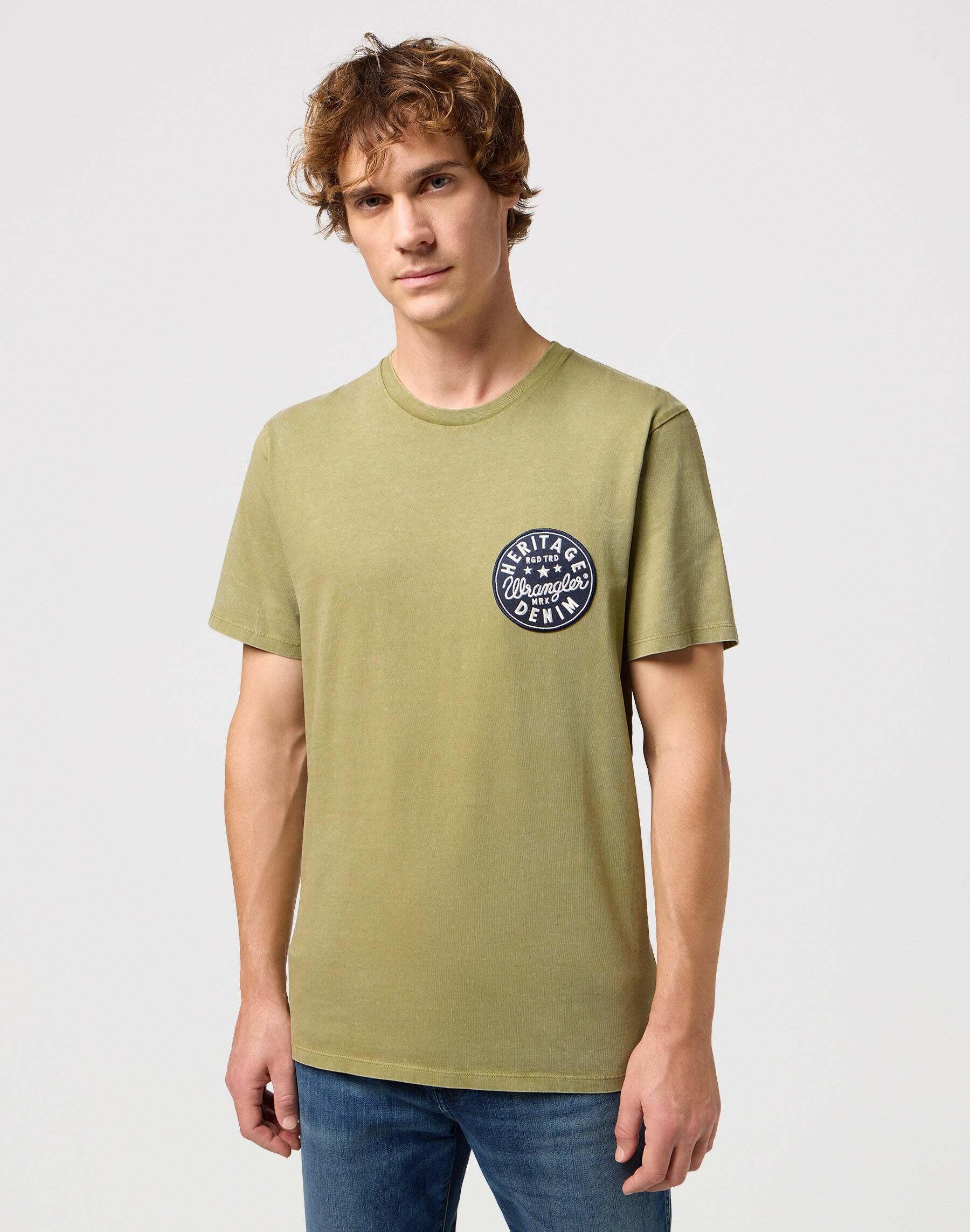 Image of T-shirts Graphic Tee Herren Olivegrün XL