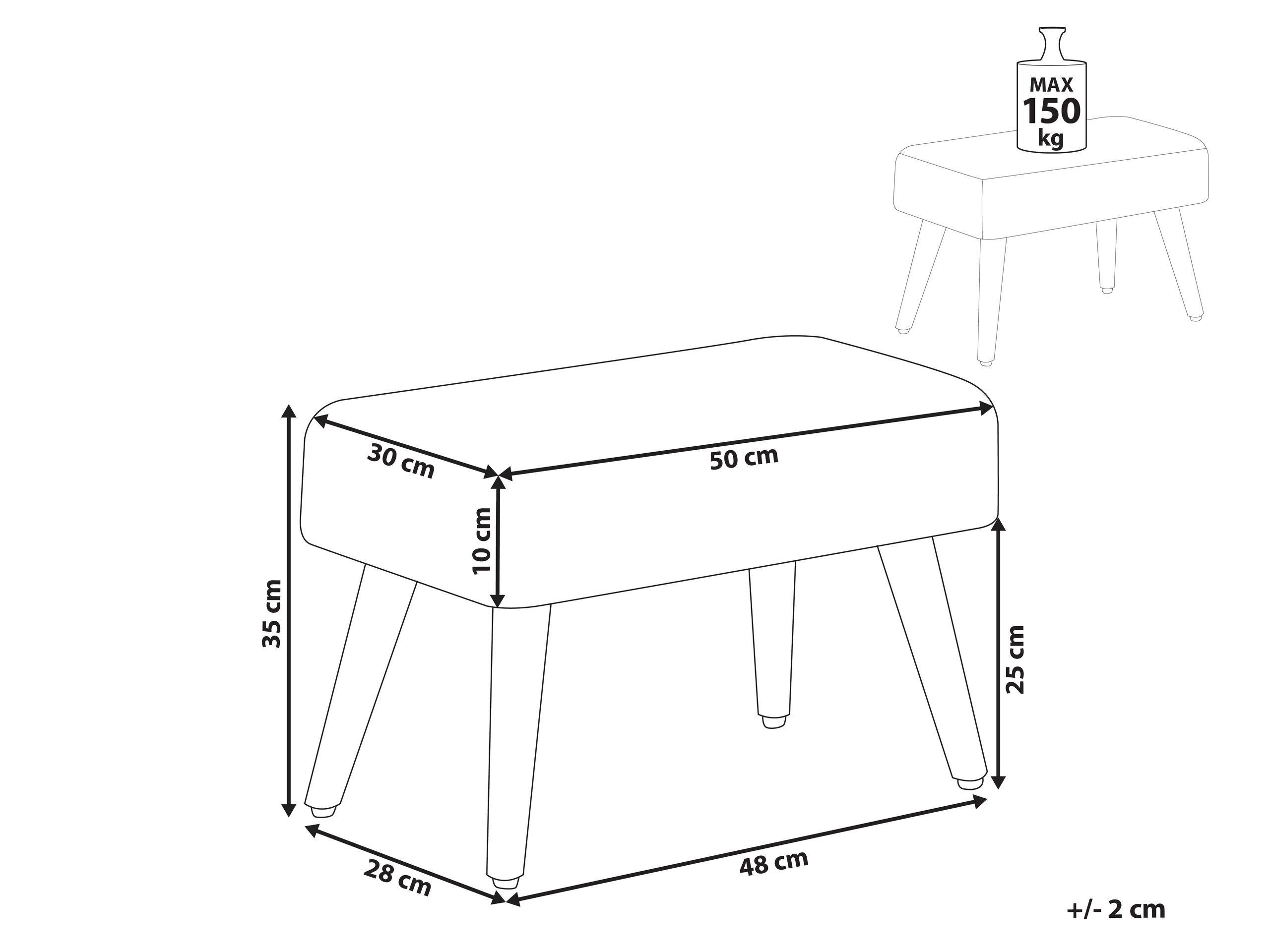 Beliani Hocker aus Baumwolle Modern TAKOMA  