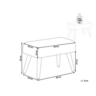 Beliani Hocker aus Baumwolle Modern TAKOMA  