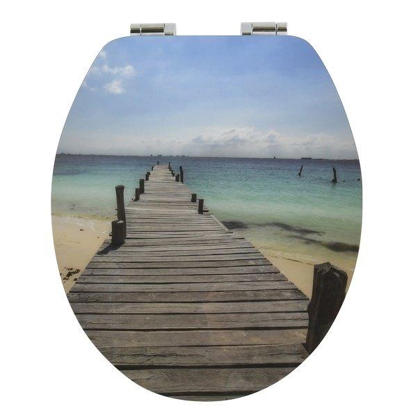 spirella Toilettensitz MDF MALEDIVEN Beach Decor – Zkscharniere  