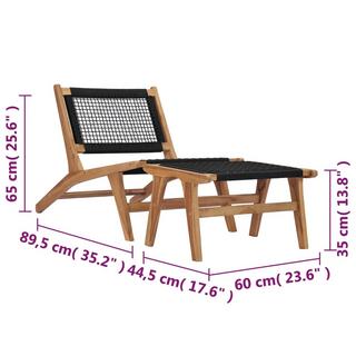 VidaXL Chaise longue bois  