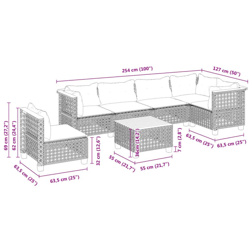 VidaXL Garten sofagarnitur poly-rattan  