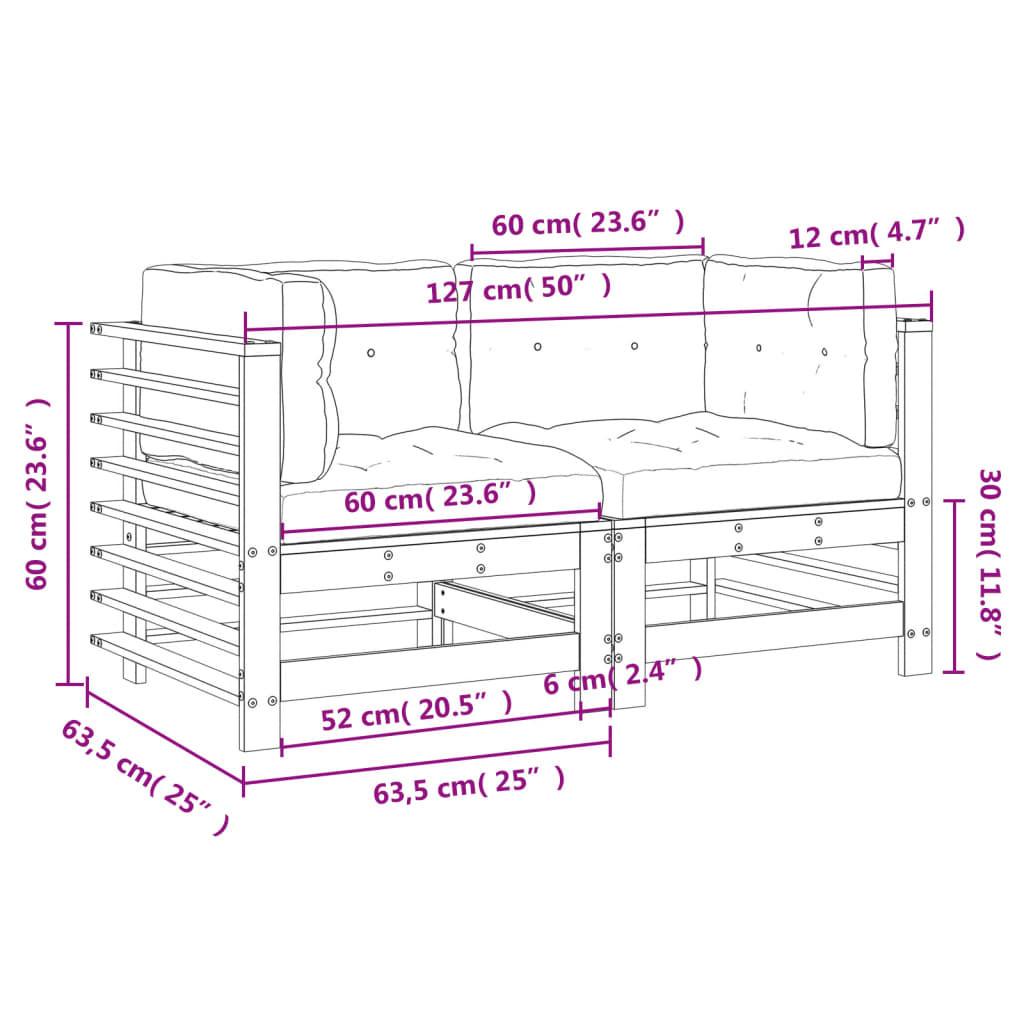 VidaXL Canapé d'angle bois  