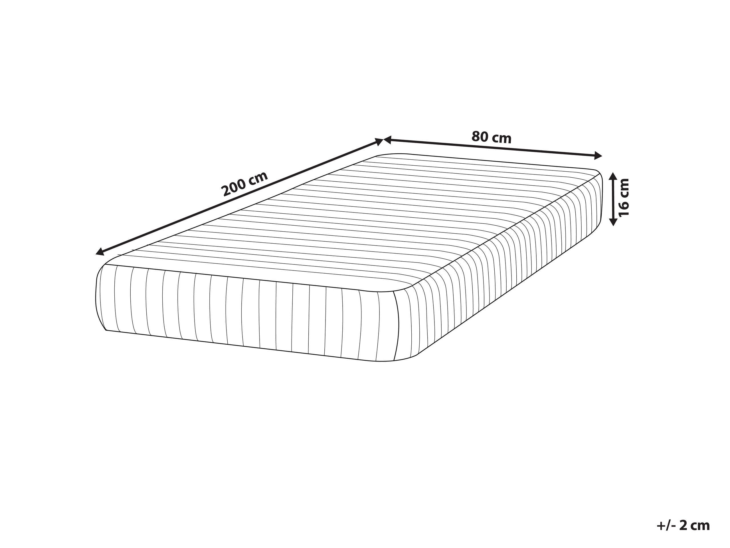 Beliani Matelas à ressorts ensachés en Ressorts ensachés MISTY - Dur  