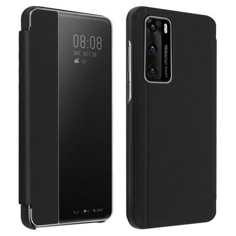 Avizar  Étui Huawei P40 Grande Fenêtre Noir 