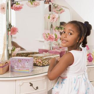 Only-bags.store  Boîte à musique pour enfants boîte à bijoux avec boîte à musique licorne et fleurs préservées, boîte à bijoux avec mélodie 