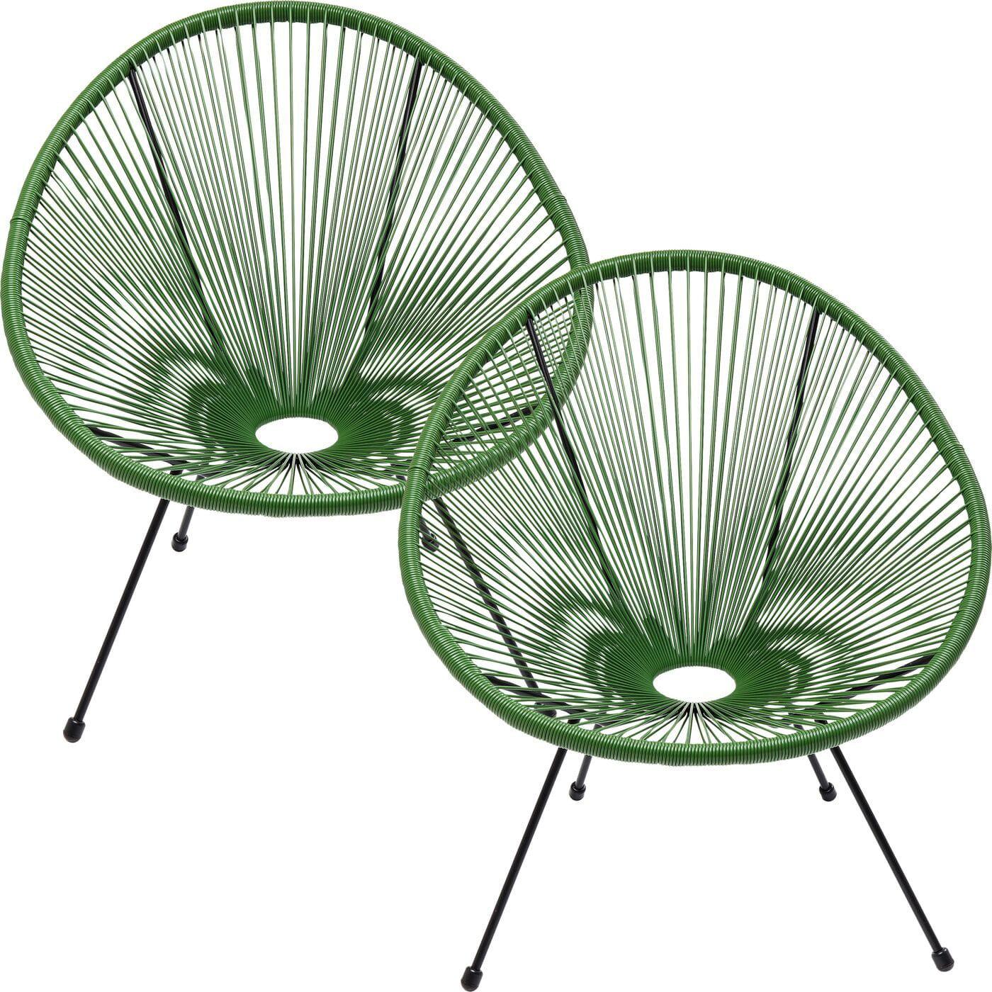 KARE Design Fauteuil Acapulco (lot de 2) vert  