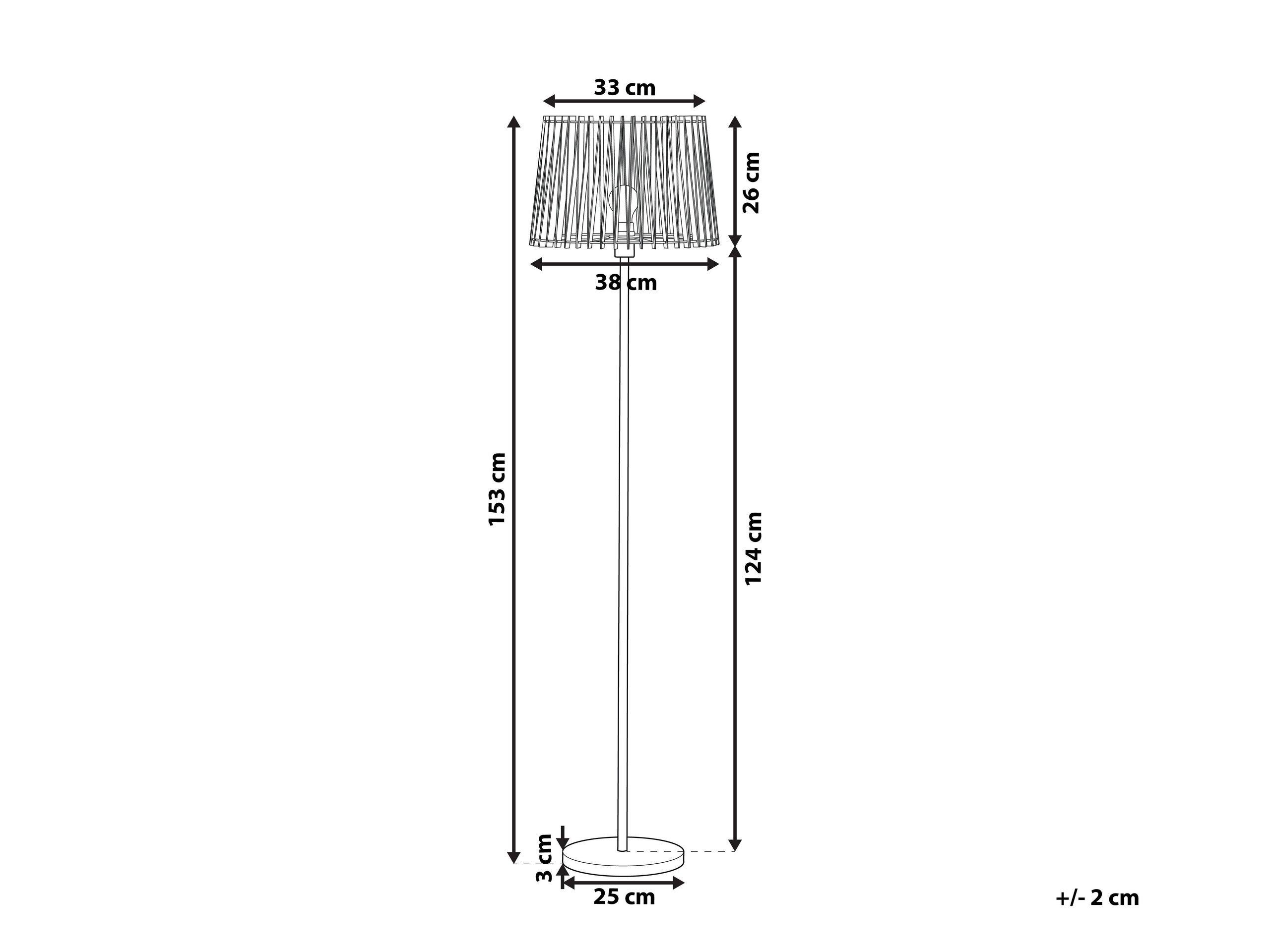 Beliani Lampada da pavimento en Ferro Glamour FORGE  