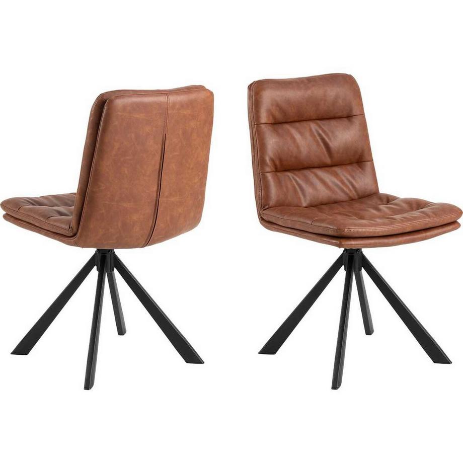 Chaise de salle à manger Laroa cognac (1 pièce)