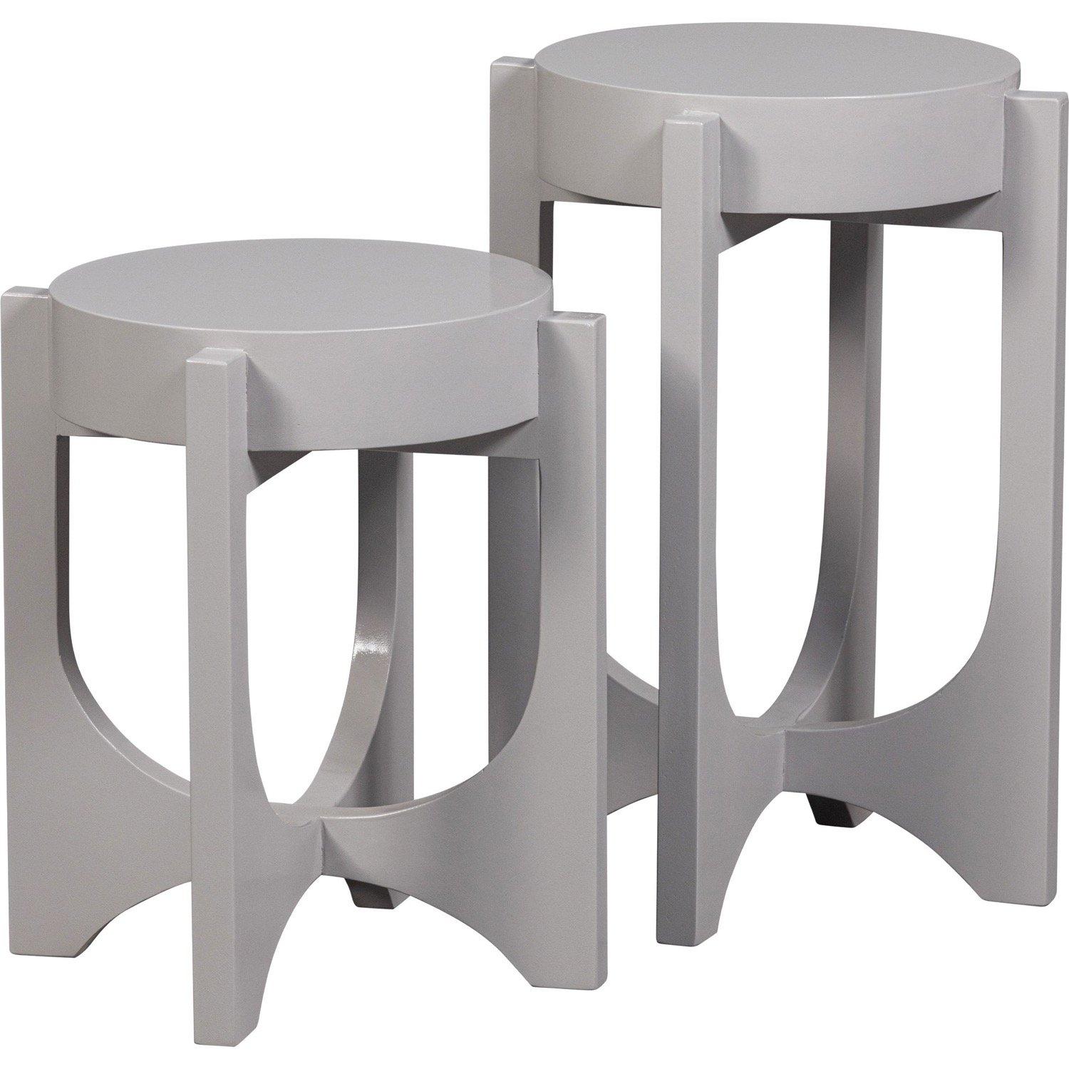 mutoni Table d'appoint Hold Up Mango gris clair 41  