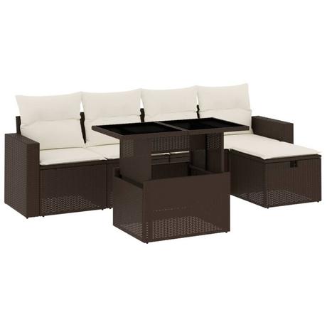 VidaXL set divano da giardino Polirattan  