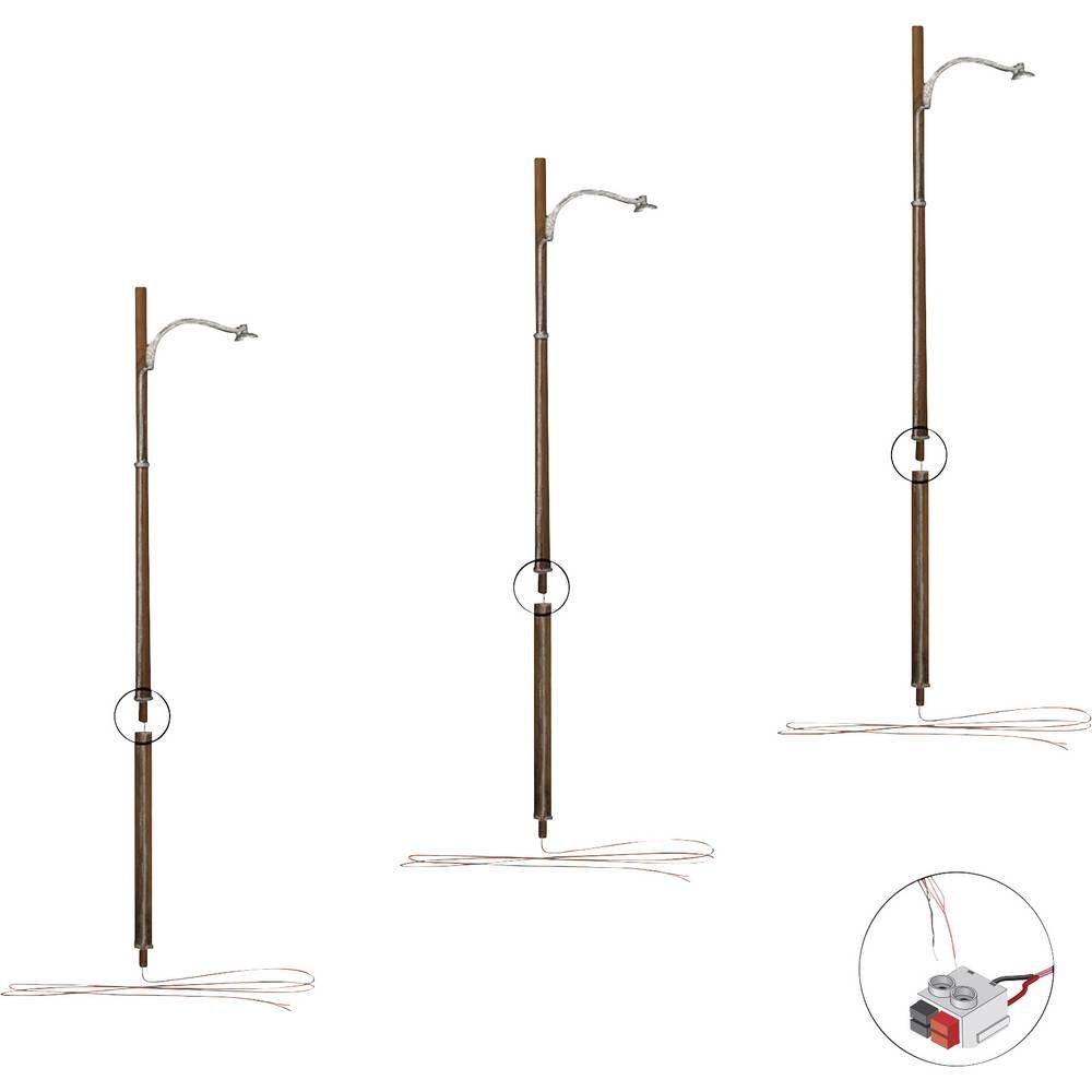 Image of H0 3er-Set Holzlaterne Multicolor