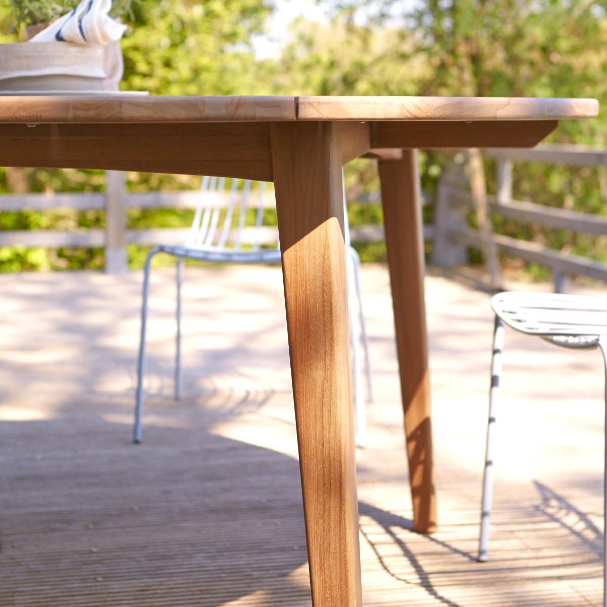 Tikamoon Outdoor Tisch aus massivem Recycling-Teak 8 Pers. Grasshopper  