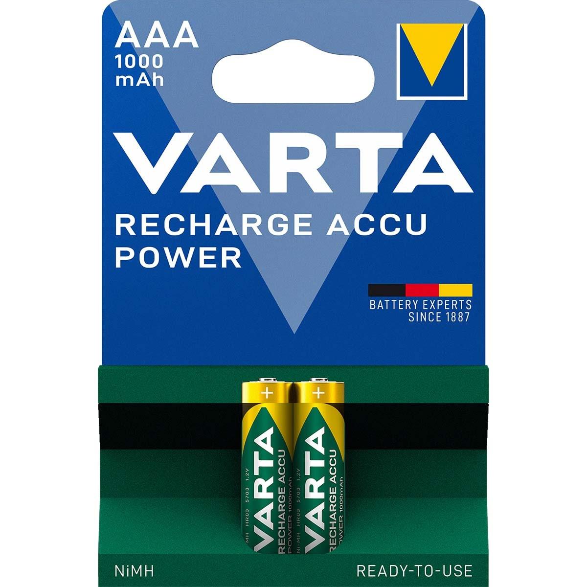 Nedis  Batteria ricaricabile Ni-MH AAA | 1,2 V DC | 1000 mAh | precaricata | 2 schede di memoria 