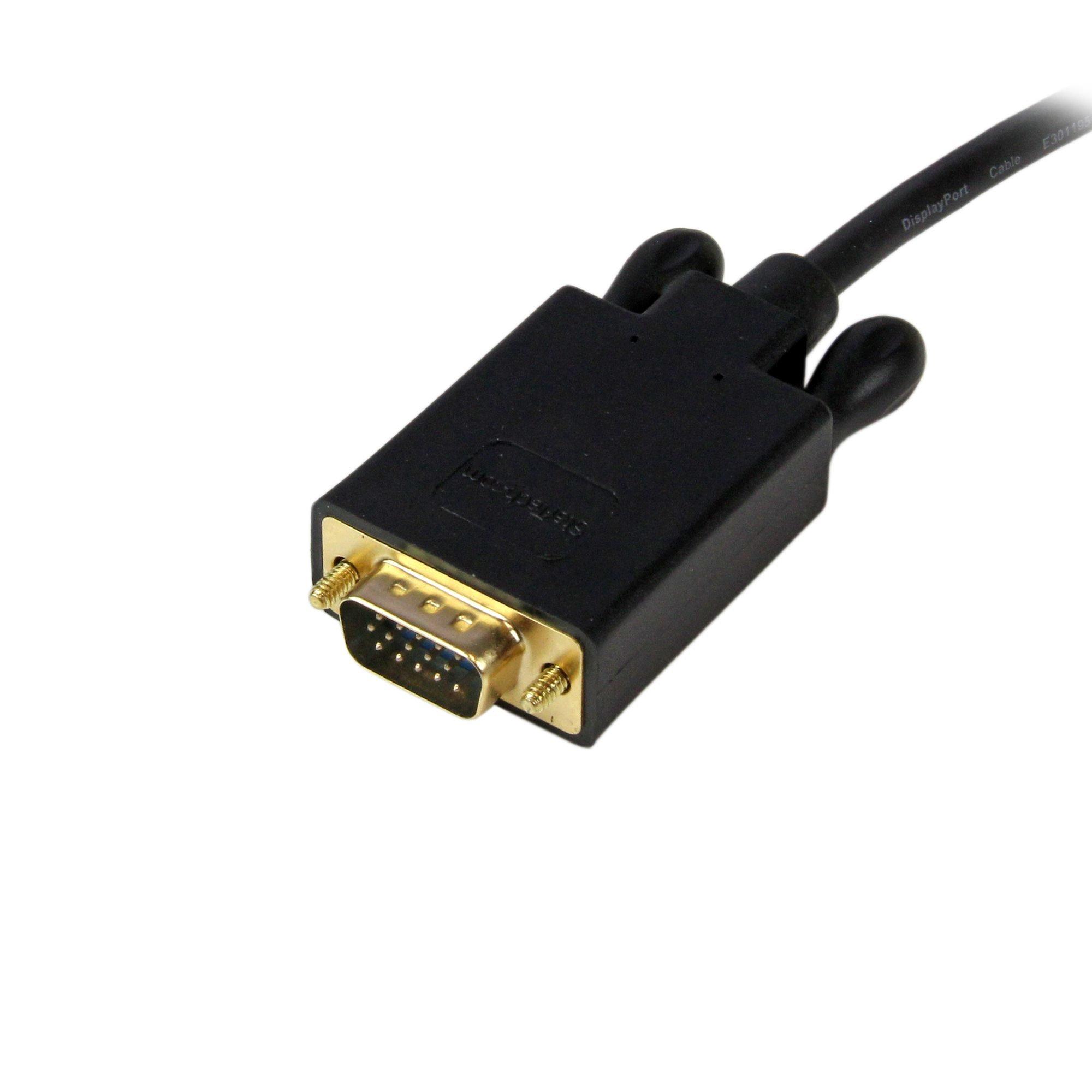 STARTECH.COM  StarTech.com Adaptateur DisplayPort vers VGA - Câble Display Port Mâle VGA Mâle 1920x1200 - Noir 1,8m 