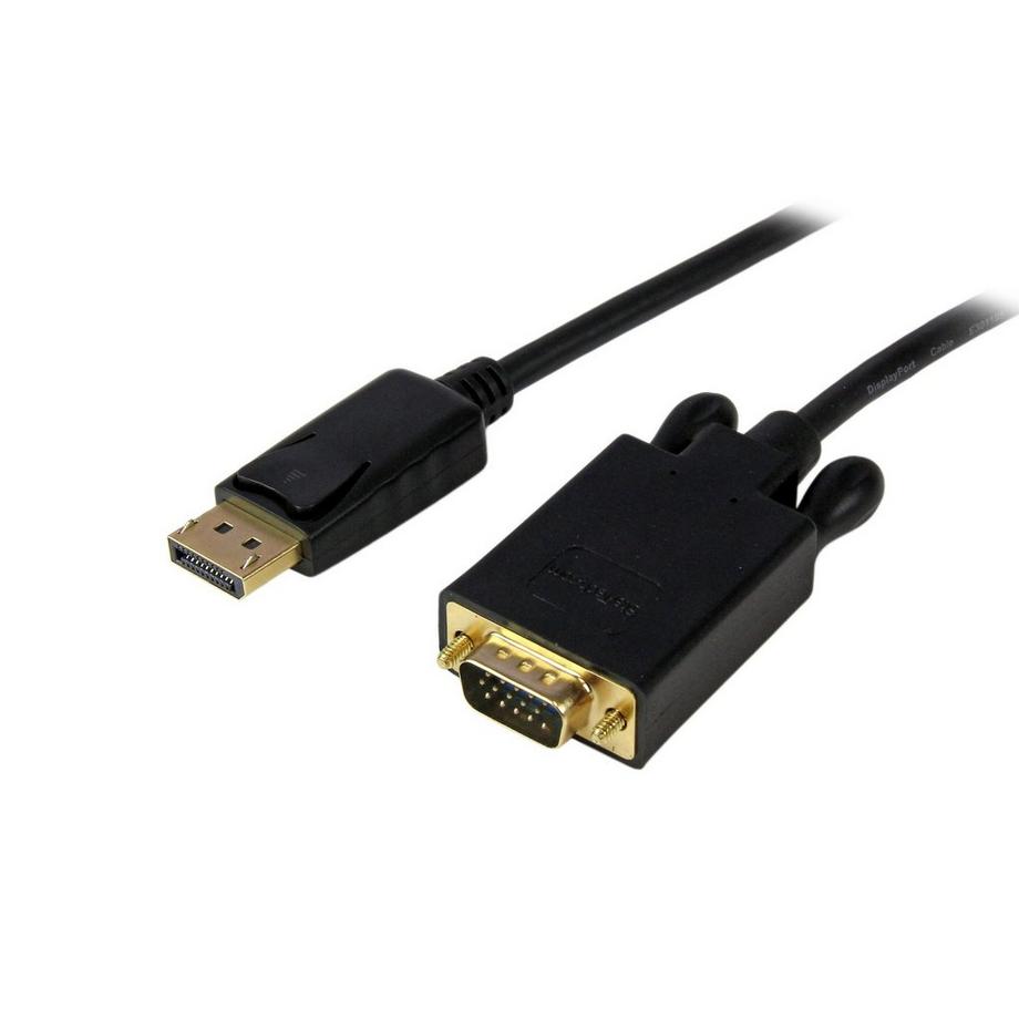 StarTech.com Cavo da DisplayPort a VGA da 1,8 m - Cavo adattatore da DisplayPort a VGA attivo - Video 1080p - Cavo monitor da DP a VGA - Convertitore da DP 1.2 a VGA - Connettore DP a scatto