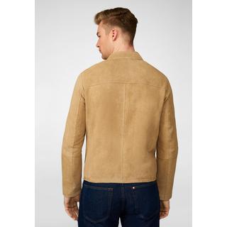 RICANO  Veste en cuir pour homme Tomaso, classique avec col montant 