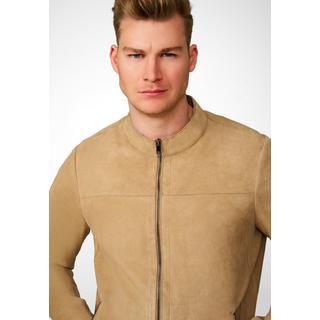 RICANO  Veste en cuir pour homme Tomaso, classique avec col montant 