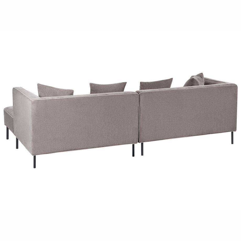 Beliani Canapé d'angle gauche en Tissu chenille  SATER  