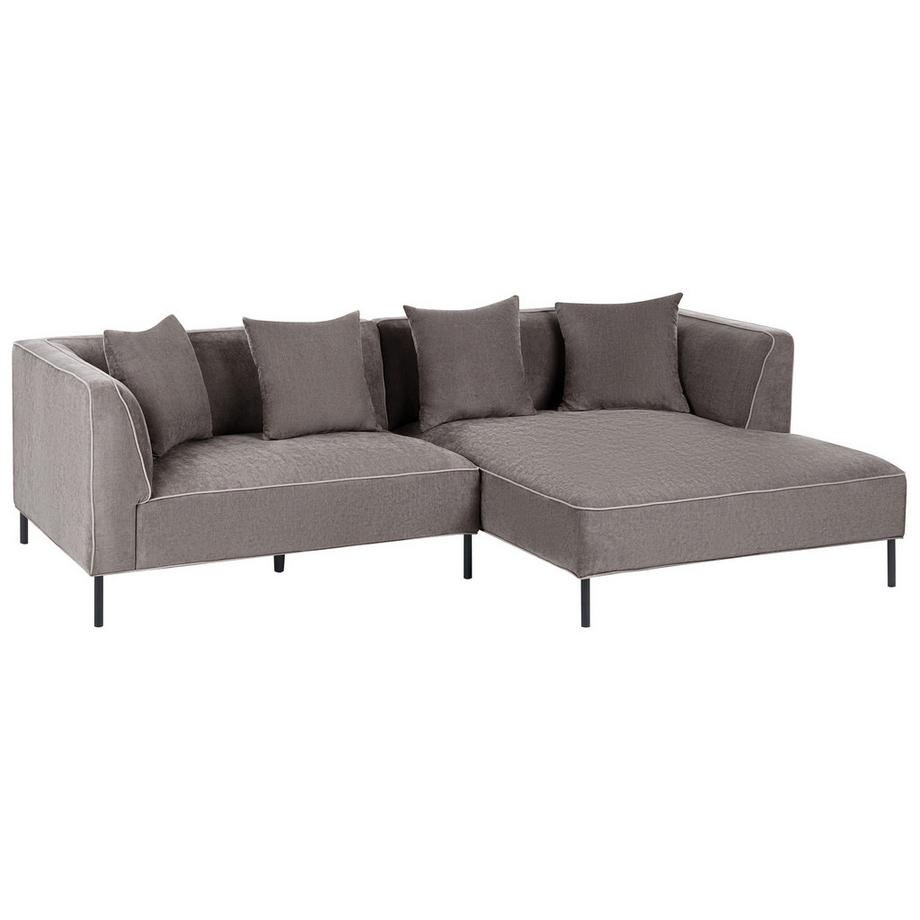 Beliani Canapé d'angle gauche en Tissu chenille  SATER  