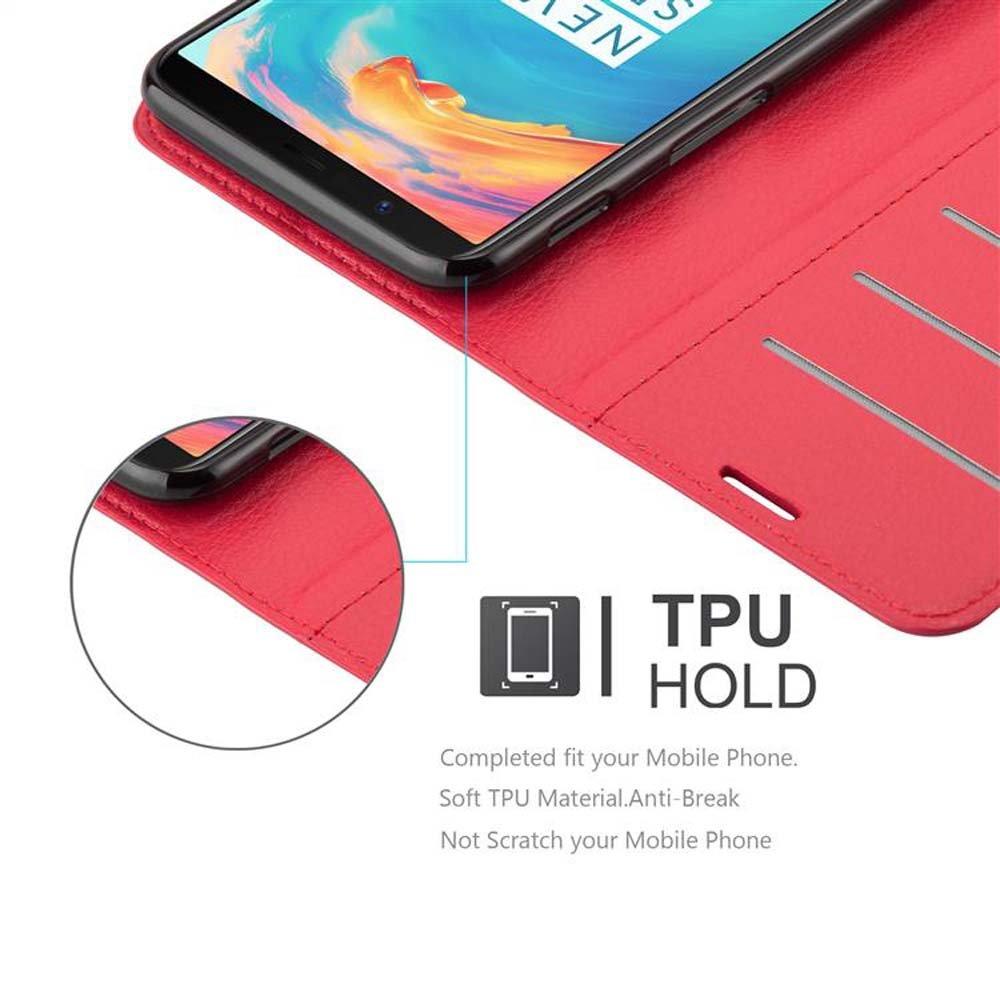 Cadorabo  Housse compatible avec OnePlus 5T - Coque de protection avec fermeture magnétique, fonction de support et compartiment pour carte 