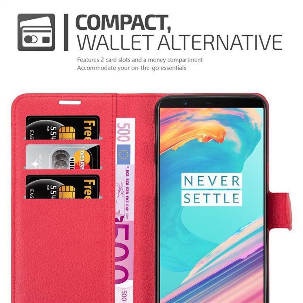 Cadorabo  Housse compatible avec OnePlus 5T - Coque de protection avec fermeture magnétique, fonction de support et compartiment pour carte 