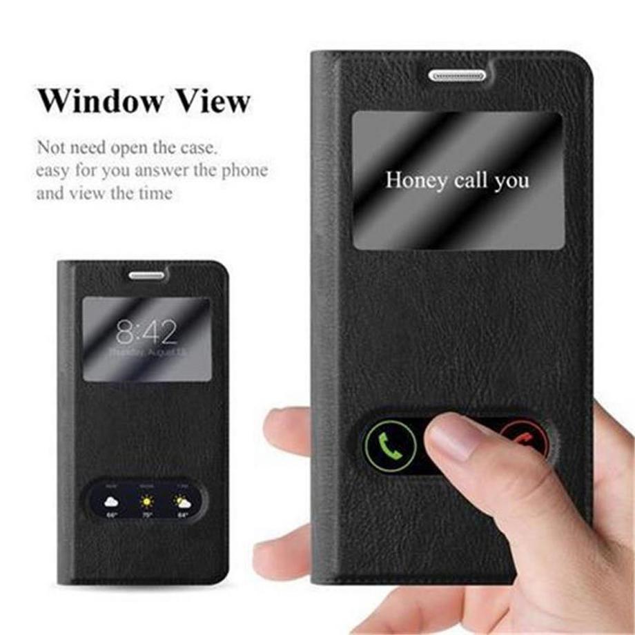 Cadorabo  Hülle für Samsung Galaxy A3 2016 Magnetverschluss, 2 Sichtfenstern 