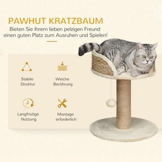 Northio  Petit Arbre À Chat, Arbre À Chat De 49 Cm, Arbre À Chat Avec Balle De Jeu, Surface De Couchage, Arbre À Grimper Pour Chats Jusqu'À 4 Kg, Meubles Pour Chat, Jute, Café 