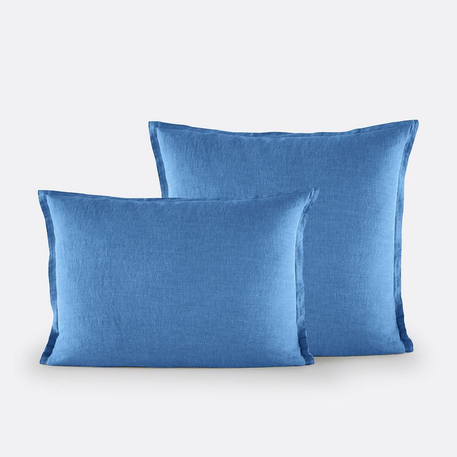 Kissen- und Nackenrollenbezug Linot aus vorgewaschenem Leinen