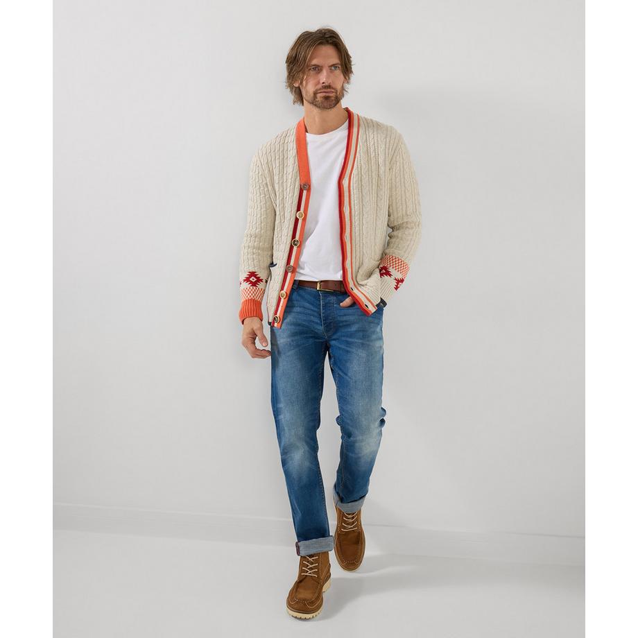 Joe Browns V-Ausschnitt Zopfmuster Strickjacke  