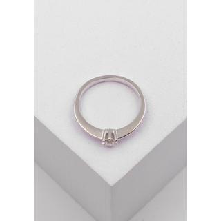 MUAU Schmuck  Bague Solitaire Diamant 0.20ct. or blanc 750 