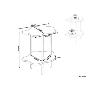 Beliani Table d'appoint en MDF Rétro CLOUD  