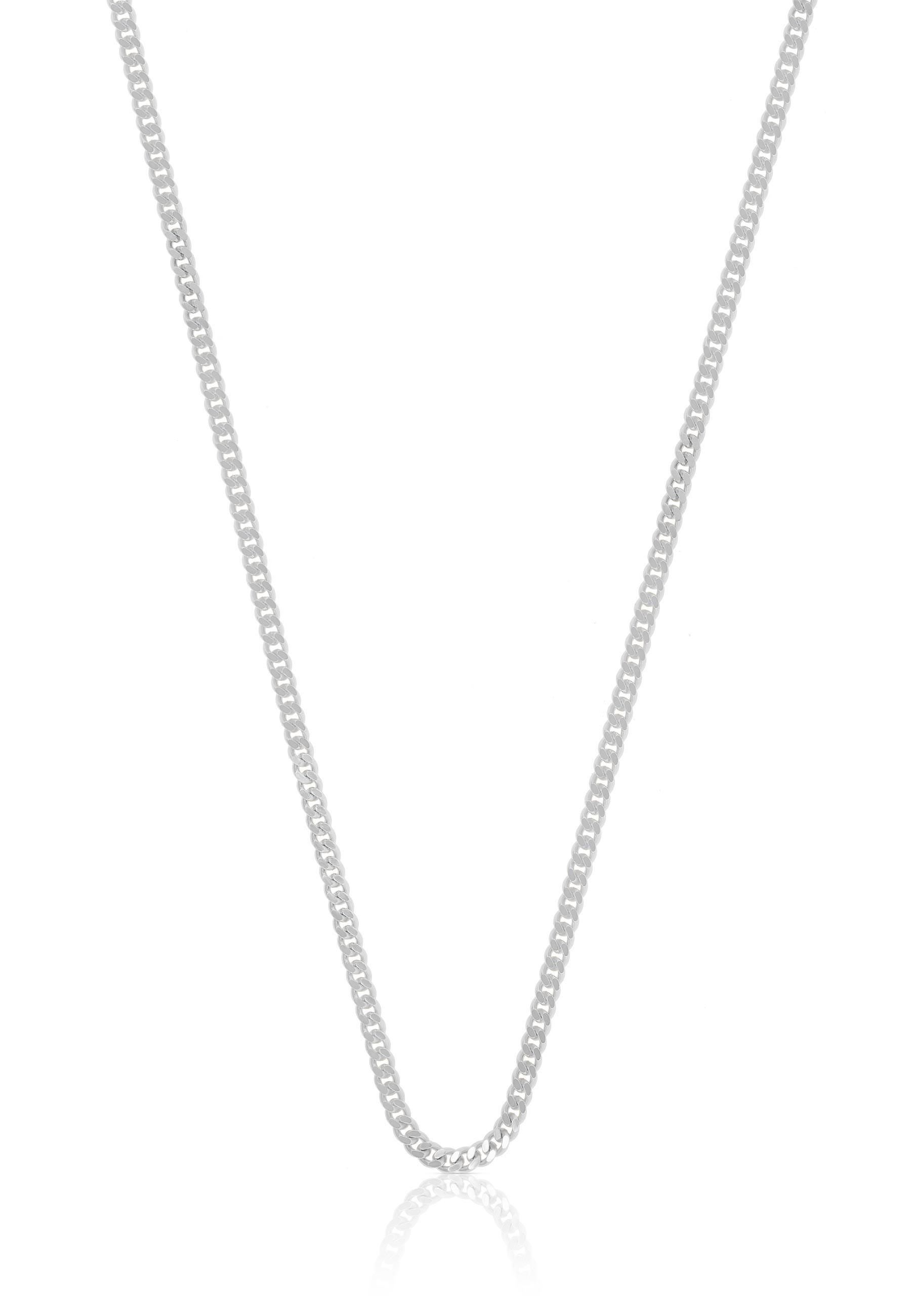 MUAU Schmuck  Collier gourmette or blanc 375, 1.6mm, 55cm 