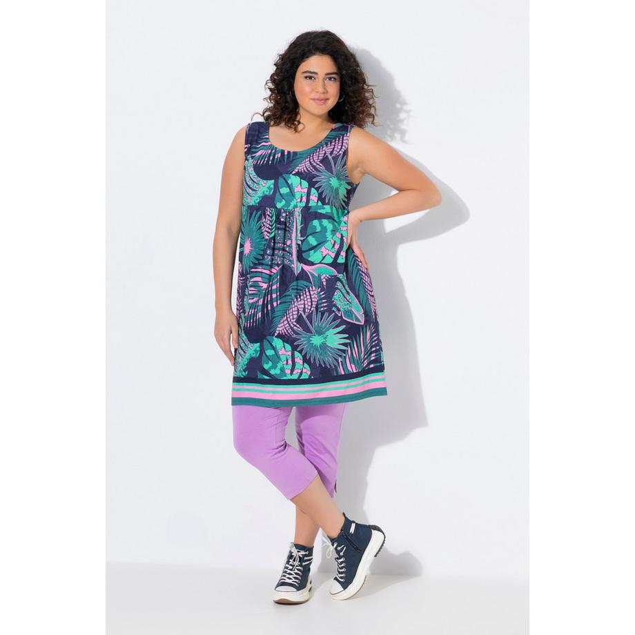 Ulla Popken Abito in jersey stampato senza maniche linea ad A  