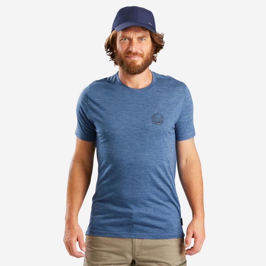 T-shirt uomo maniche corte backpacking - travel 500 merino
