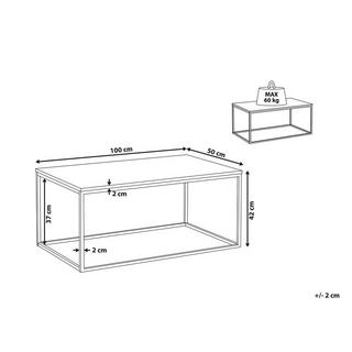 Beliani Table basse en Verre Glamour MEDORA  