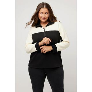 Ulla Popken  Sweatshirt, Stehkragen, Zipper, Langarm 