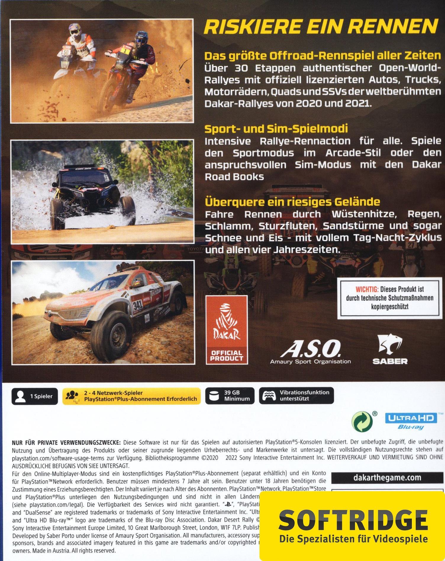 Saber Interactive  PS5 Dakar Desert Rally 