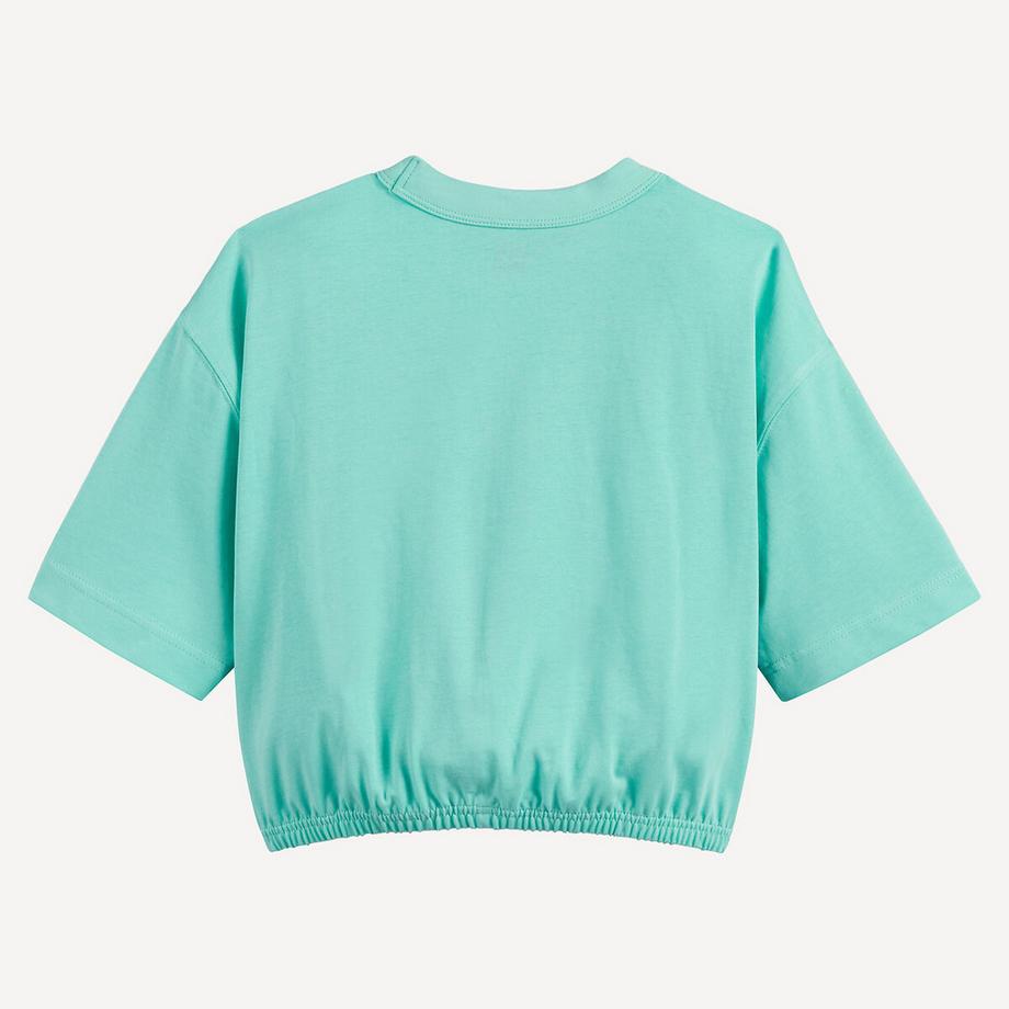 La Redoute Collections  T-Shirt mit Gummizug und Rundhalsausschnitt aus schwerem Jersey 