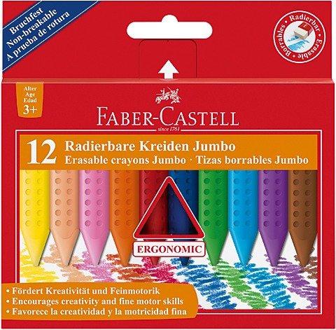 FABER CASTELL FABER-CASTELL Kreiden Grip Jumbo 122540 12 Farben Etui  