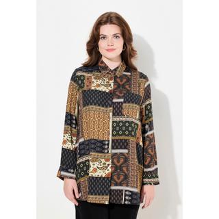 Ulla Popken Camicia Maniche Lunghe Mix Fantasie Collo Camicia  