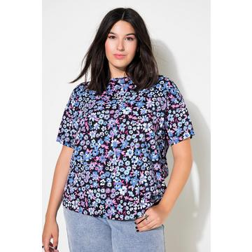 T-shirt oversize, imprimé mille-fleurs