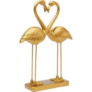 KARE Design Figura déco Flamingo Love oro 39  