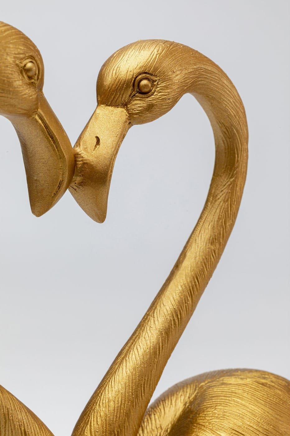 KARE Design Figura déco Flamingo Love oro 39  