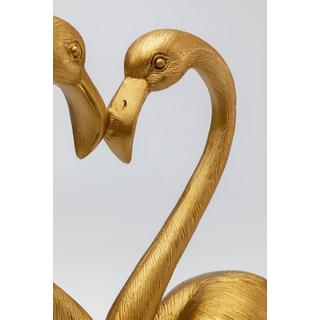 KARE Design Figura déco Flamingo Love oro 39  