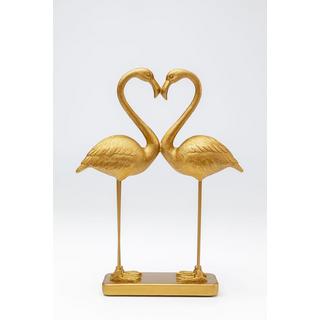 KARE Design Figura déco Flamingo Love oro 39  