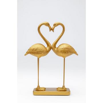 Figura déco Flamingo Love oro 39